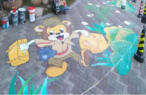 宁波夏季画地面彩绘会遇到的问题