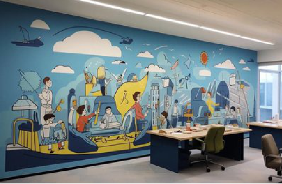 宁波办公室墙绘的特点。