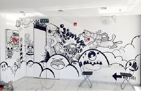 宁波手绘墙并非传统涂鸦。